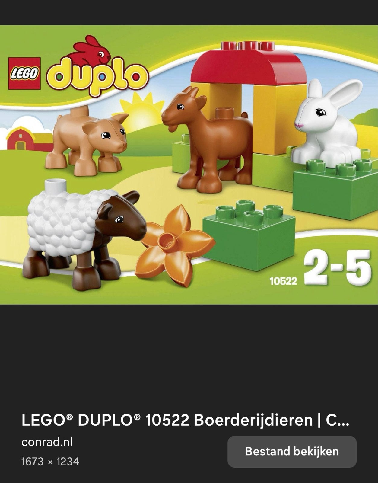 LEGO DUPLO 10522 Boerderijdieren, Gebruikt, Overige thema's, Ophalen of Verzenden, Duplo