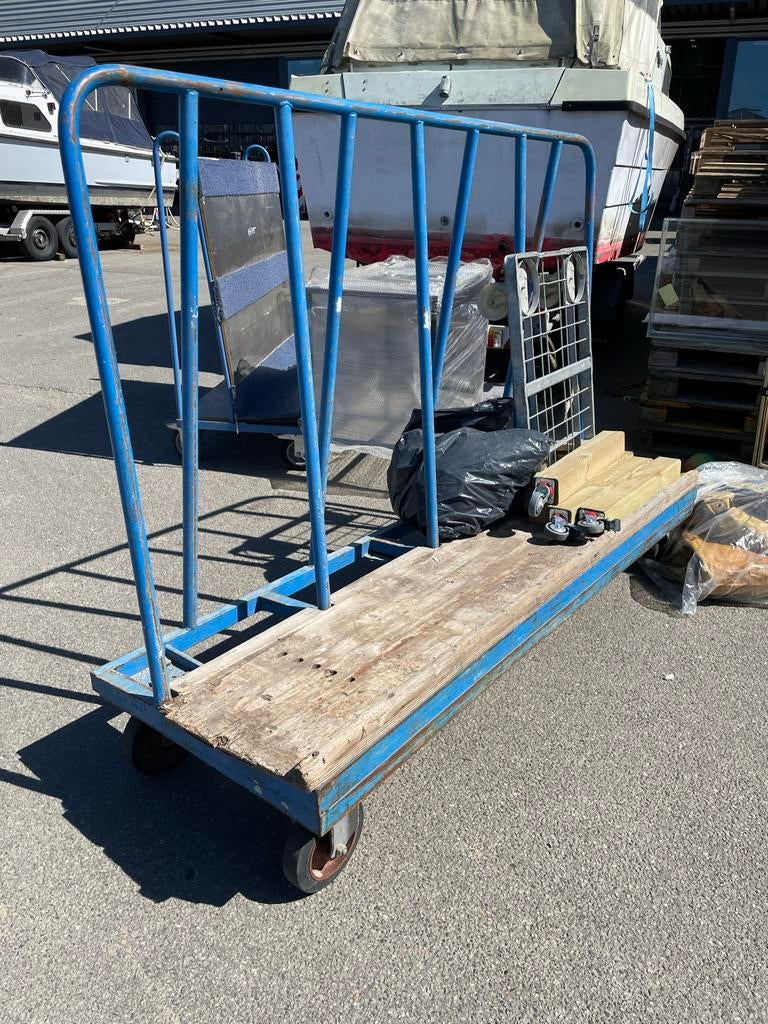Robuuste Platenkar - Ideaal voor transport van grote platen, Doe-het-zelf en Verbouw, Transportwagens, Ophalen, Gebruikt, Overige typen