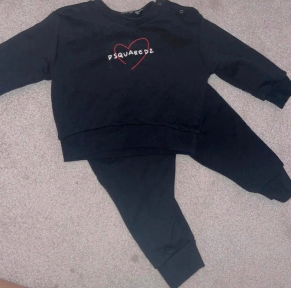 Dsquared2 Set Zwart Maat 9M, Kinderen en Baby's, Ophalen, Zo goed als nieuw, Jongen of Meisje