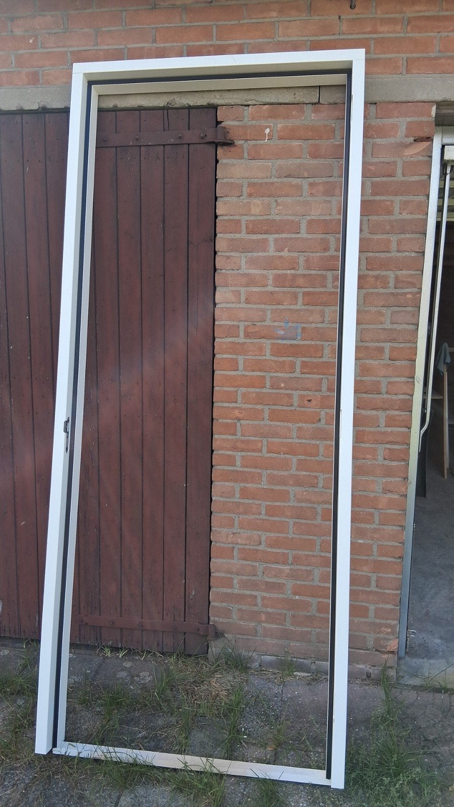 Witte hardhouten Binnendeurkozijn -  "nieuw", Doe-het-zelf en Verbouw, Ophalen, 80 tot 100 cm, 215 cm of meer, Binnendeur