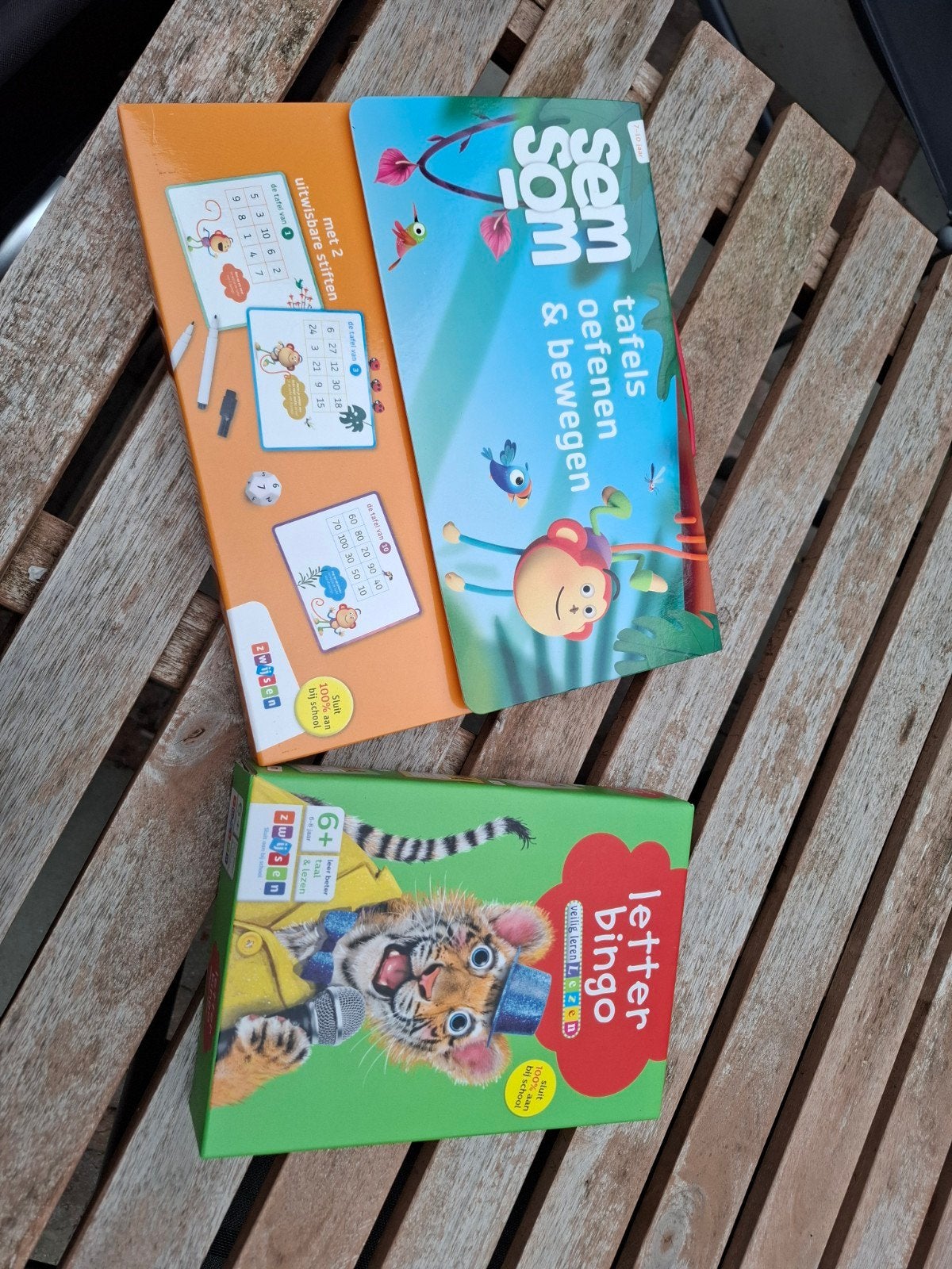Educatief speelgoed: Letterbingo & Tafels oefenen (compleet), Ophalen of Verzenden, Zo goed als nieuw, Taal en Lezen