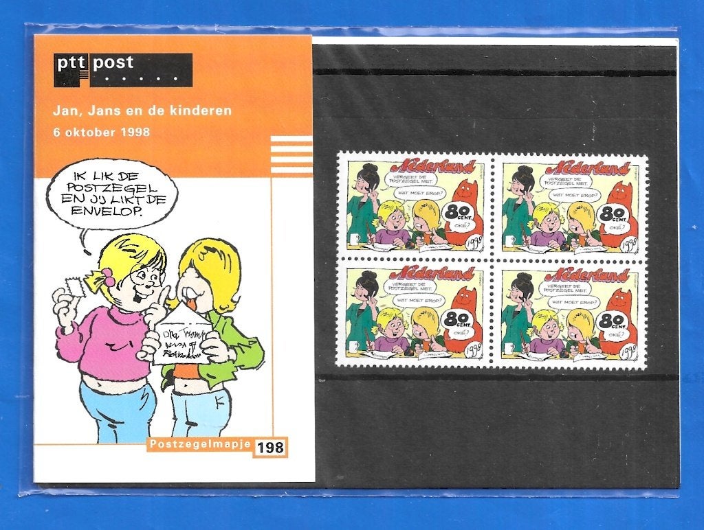 Postzegelmapje 198 - Jan, Jans en de Kinderen 1998, Verzenden, Na 1940, Postfris