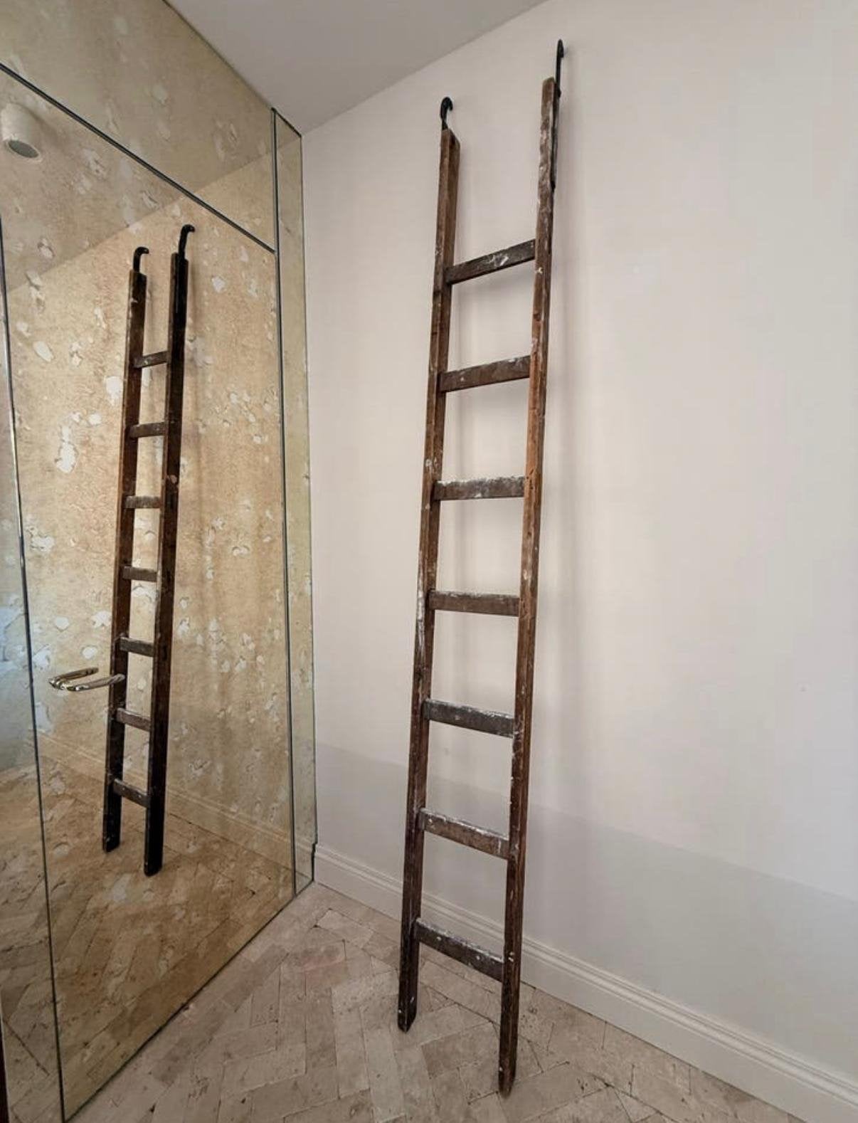 Prachtige decoratieve vintage ladder, Ophalen of Verzenden, Gebruikt, Ladder, 2 tot 4 meter