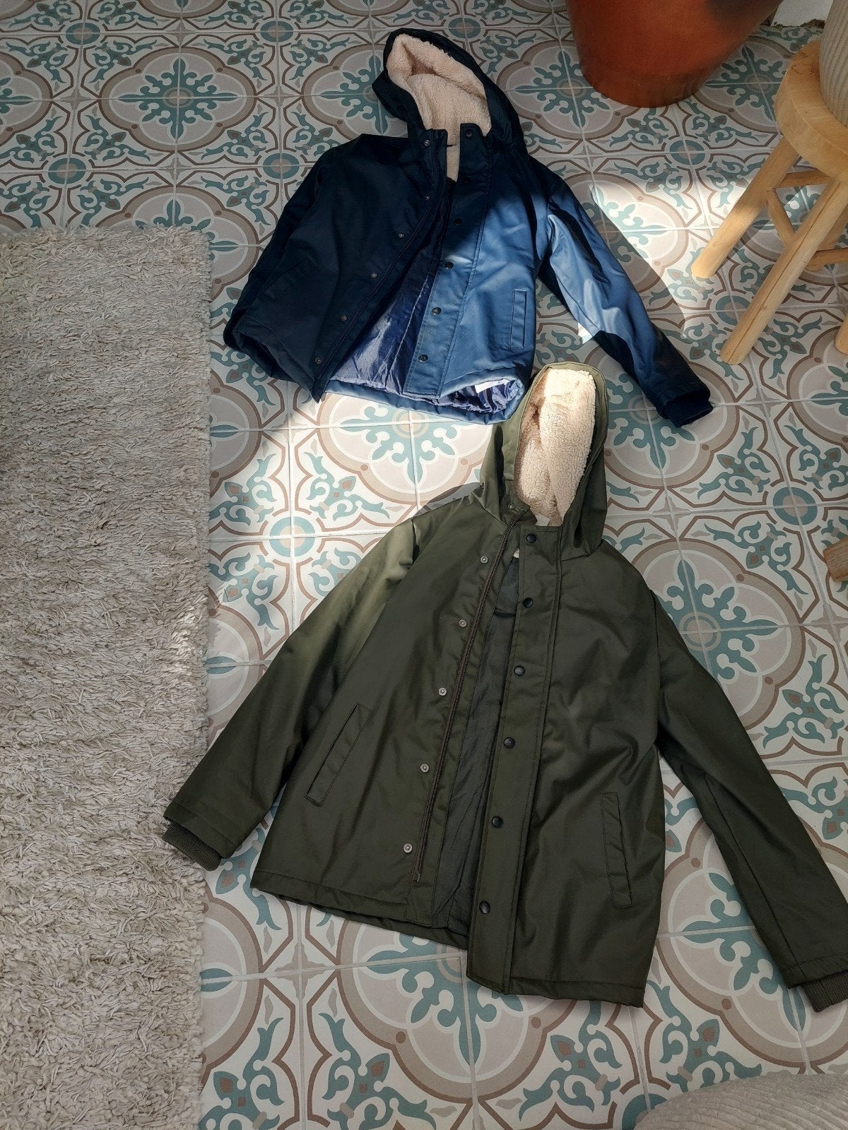 2 Hema gewatteerde jassen en 1 tumble n dry winterjas 146152, Ophalen, Zo goed als nieuw, Jongen of Meisje, Jas