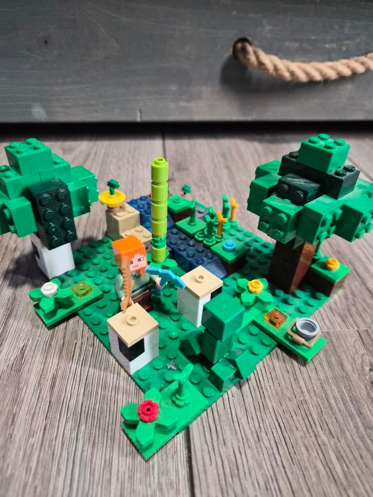 LEGO Minecraft De Bamboe Steiger (21176), Inclusief minifiguren, Minecraft, Lego, Ophalen of Verzenden