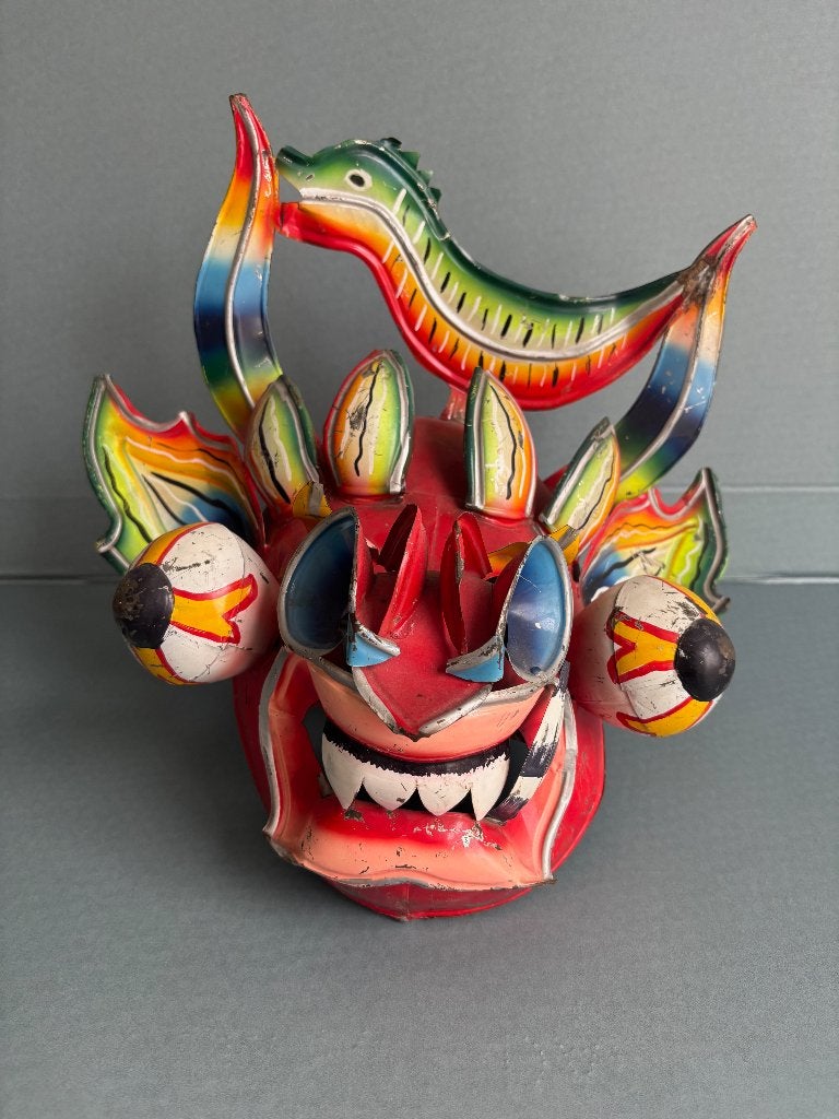 Boliviaans carnavalsmasker, Ophalen, Masker, Geschilderd, Metaal