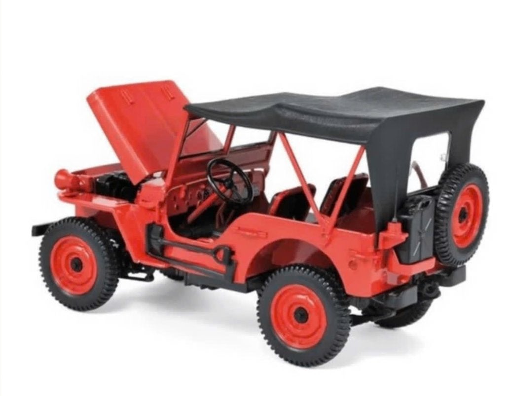 Jeep willy 1942 Rood 1942 schaal 1/18 Norev ref. 189014, Hobby en Vrije tijd, Modelauto's | 1:18, Verzenden, Nieuw, Auto, Norev