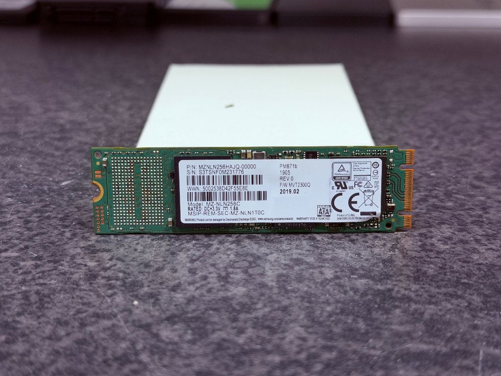 Samsung 256GB SSD - m.2 SATA - PM871b, Computers en Software, Harde schijven, Gebruikt, Laptop, Intern, SSD, SATA, Ophalen of Verzenden