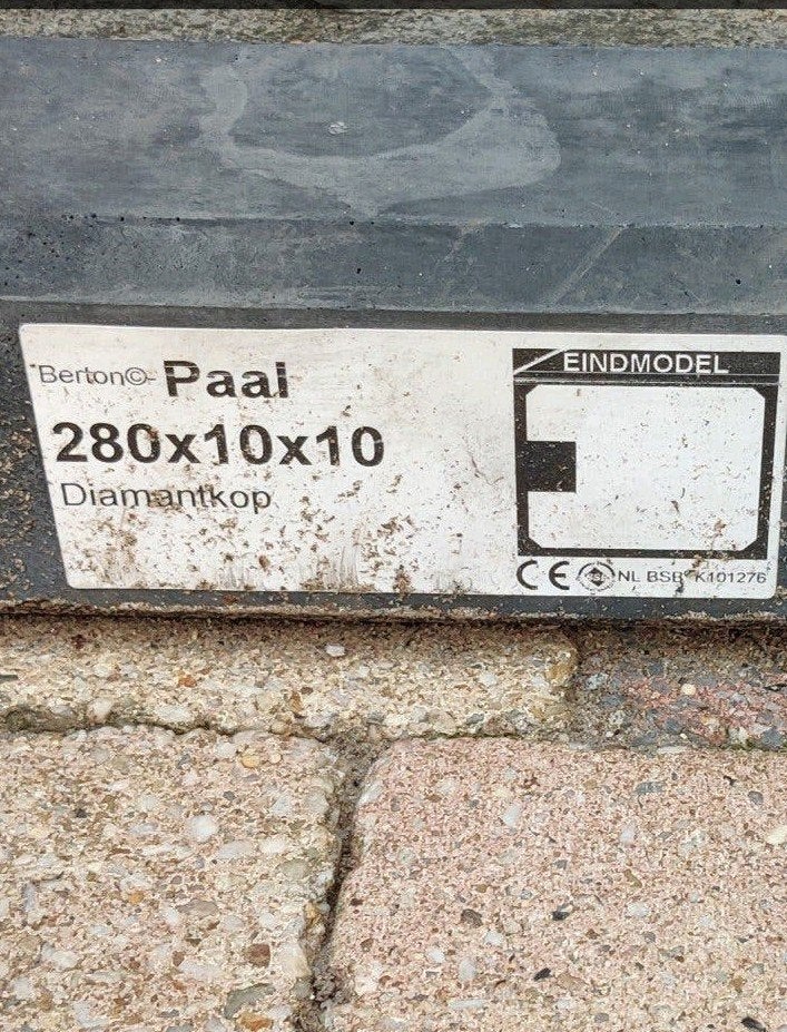 Berton Paal 280x10x10 Diamantkop, Ophalen, Nieuw