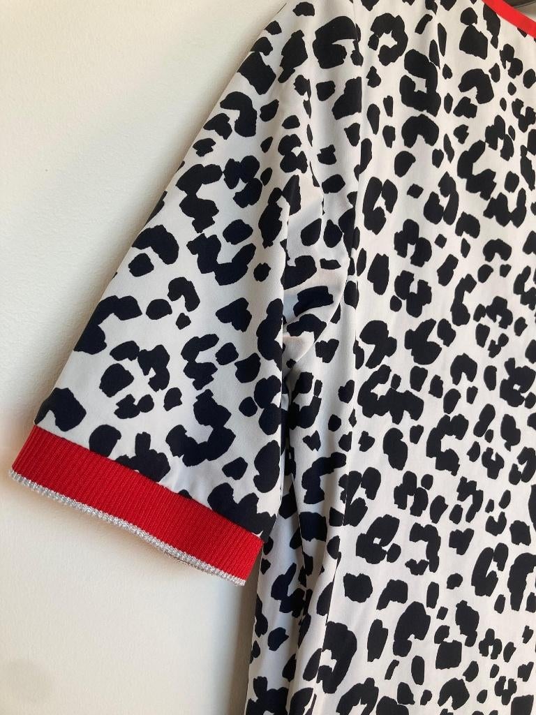 Jane Lushka travelstof jurk panterprint maat S, Kleding | Dames, Support@janelushka.com, Bruin, Ophalen of Verzenden, Zo goed als nieuw