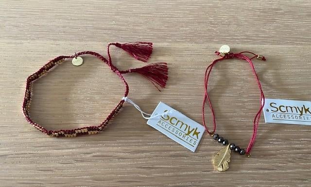 Scmyk set van 2 armbandjes, Sieraden, Tassen en Uiterlijk, Armbanden, Overige materialen, Nieuw, Ophalen of Verzenden, Met bedels of kralen