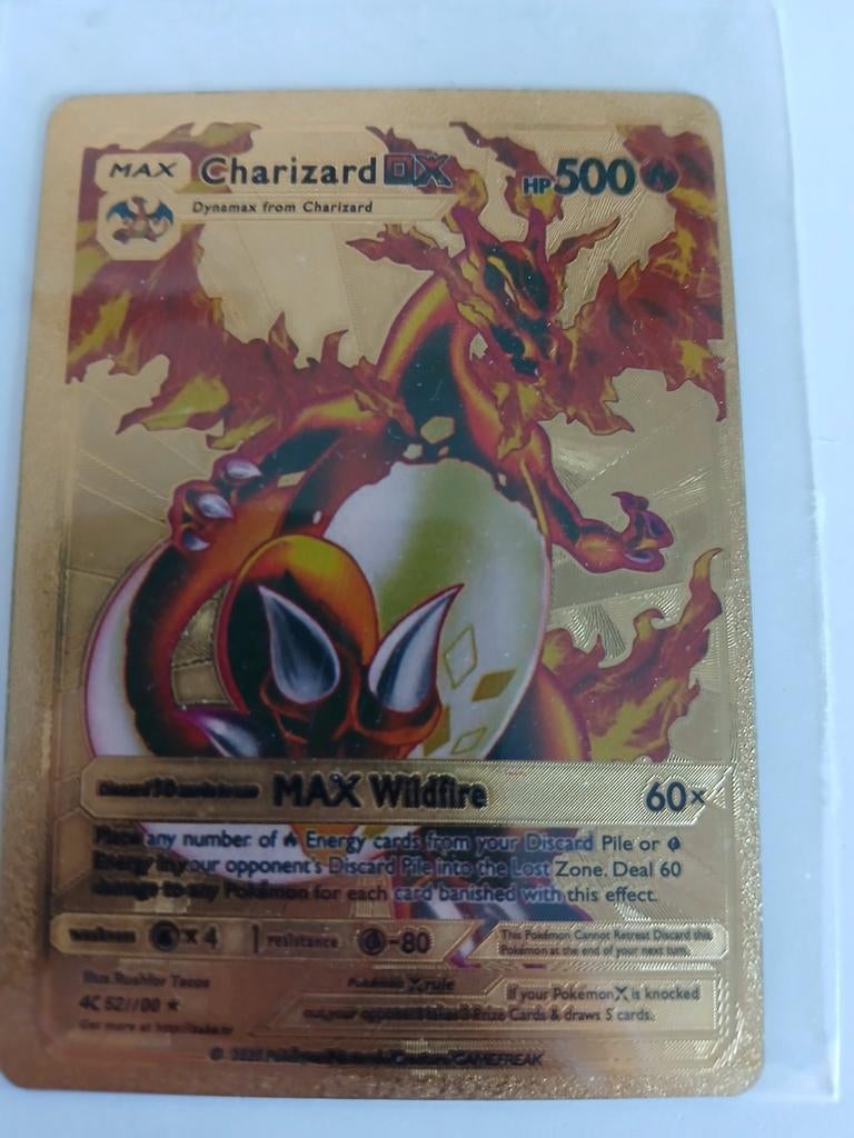 Gouden Charizard DX Pokémon kaart, Ophalen of Verzenden
