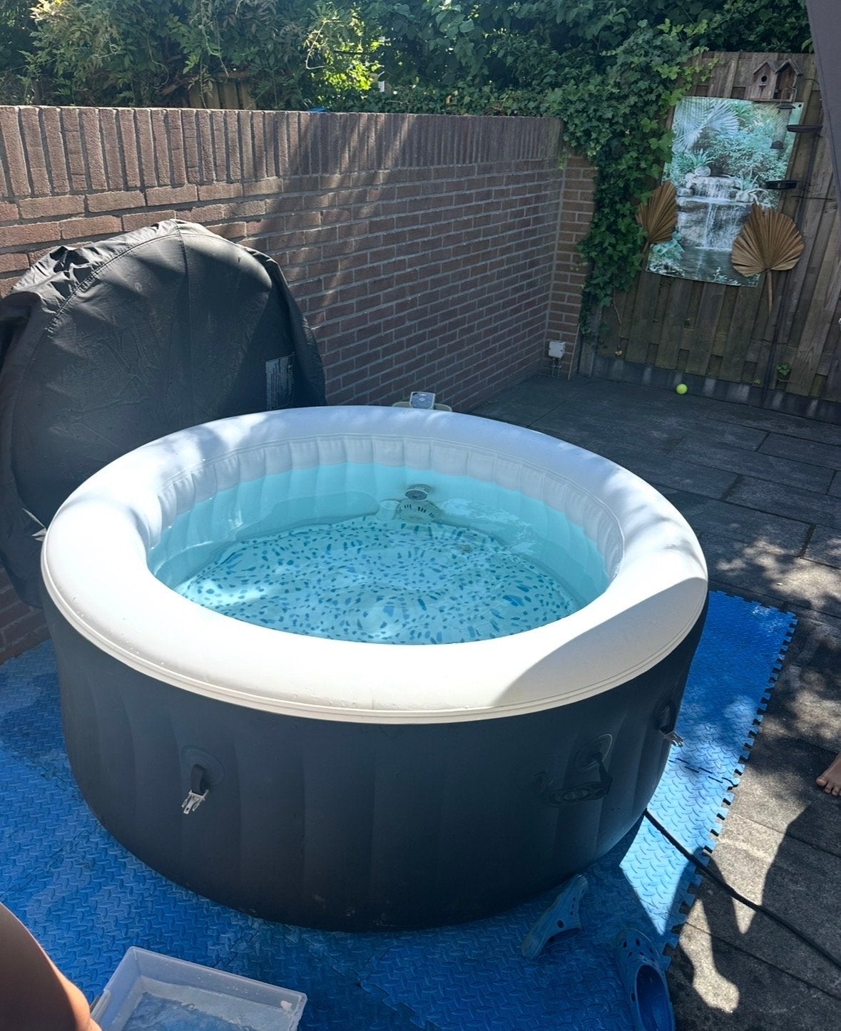 Opblaasbare jacuzzi in hele goede staat met alle accessoires, Ophalen, Minder dan 80 cm, Overige typen, Rond