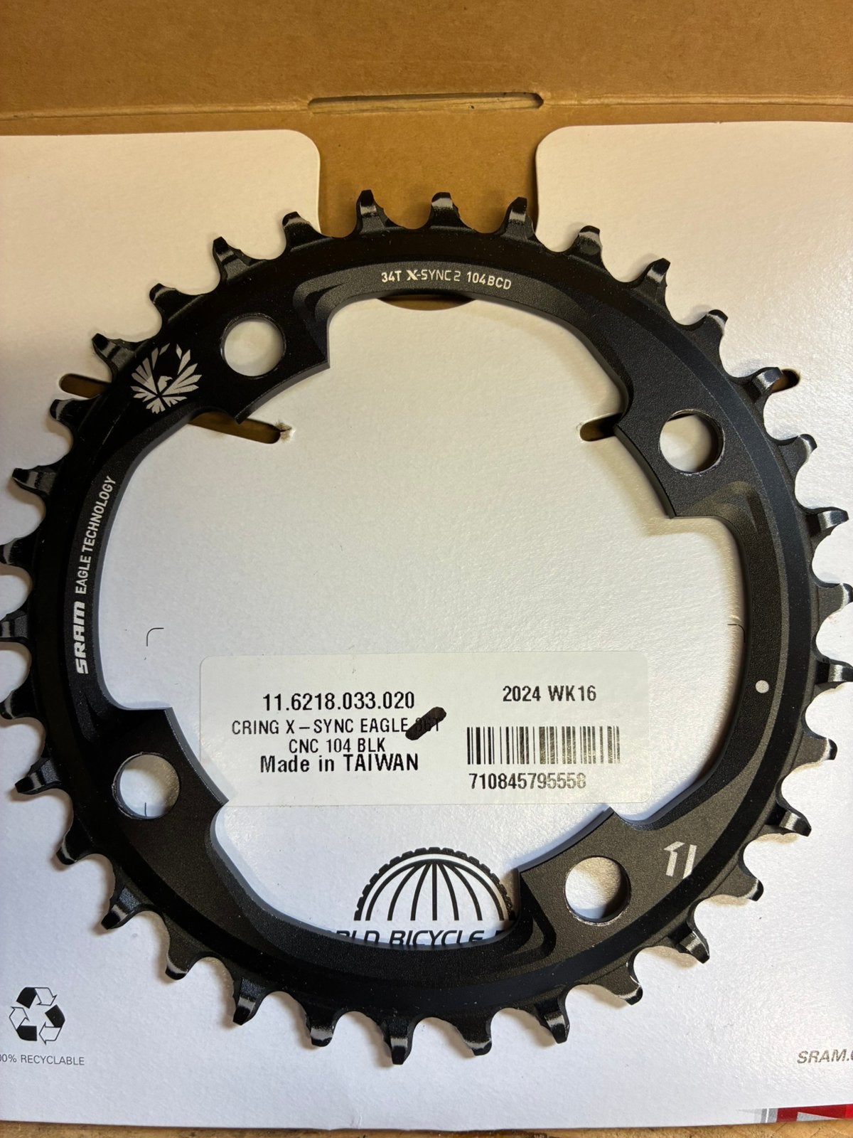 SRAM Eagle X-SYNC 2 34T Kettingblad zgan, Fietsen en Brommers, Ophalen of Verzenden, Zo goed als nieuw