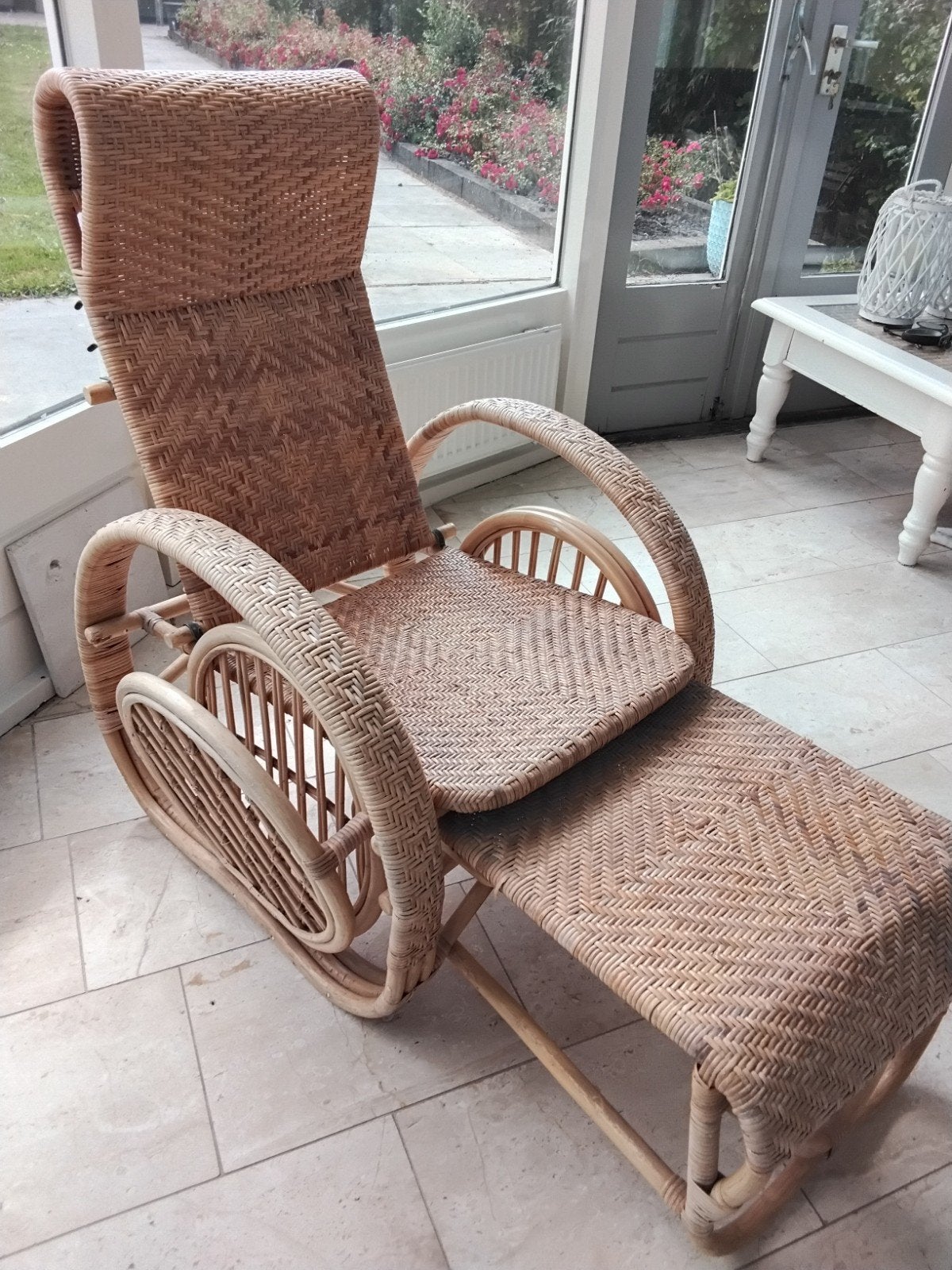 Jaren '60 Rotan Ligstoel van De Ridder Amsterdam, Ophalen