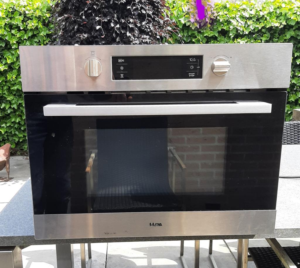 Etna CM244RVS Combi Inbouw Oven Magnetron, Ophalen, 45 tot 50 cm, Gebruikt, Combi-oven