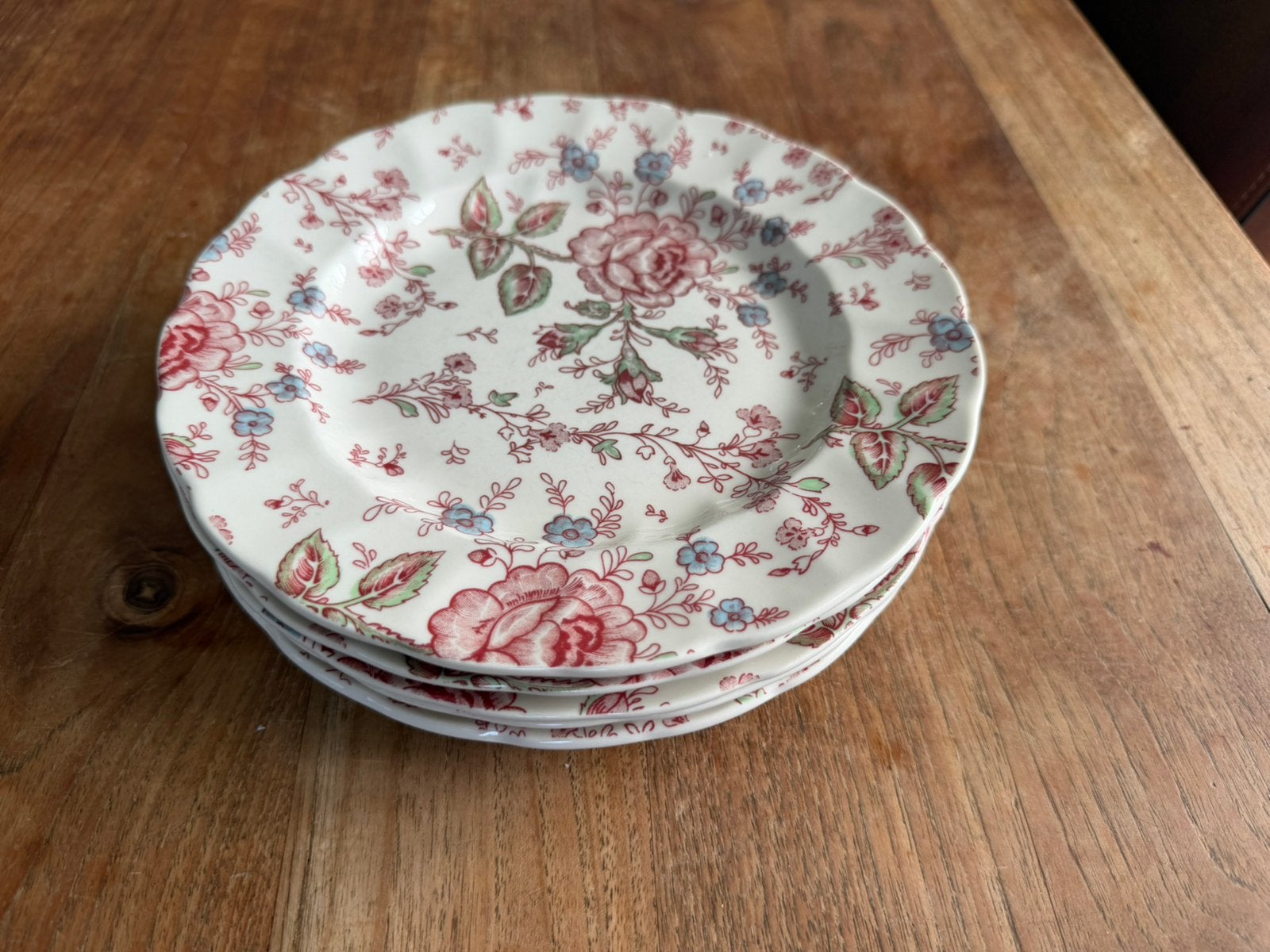 Johnson brothers rose chintz 5 ontbijtborden 22cm, Ophalen of Verzenden