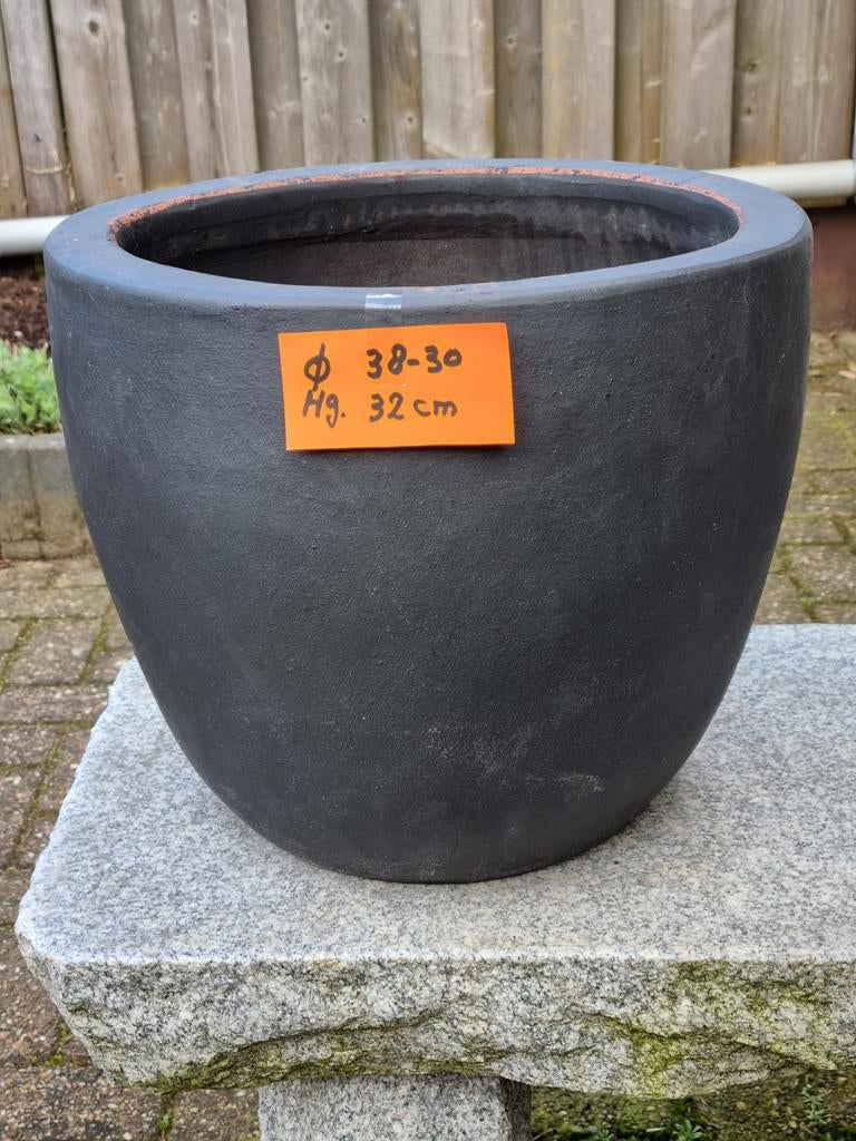 Grote plantenbak  38 cm               dikwandige terracotta, Ophalen, Steen, Gebruikt, Minder dan 60 cm