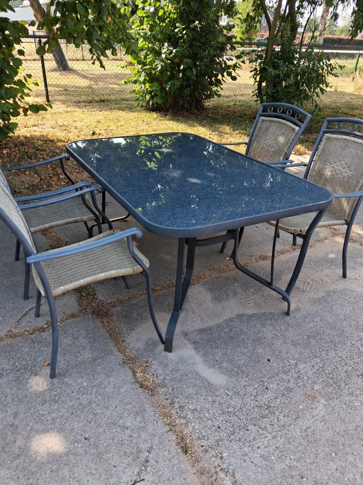 Te koop: aluminium tuinset., Ophalen, Aluminium