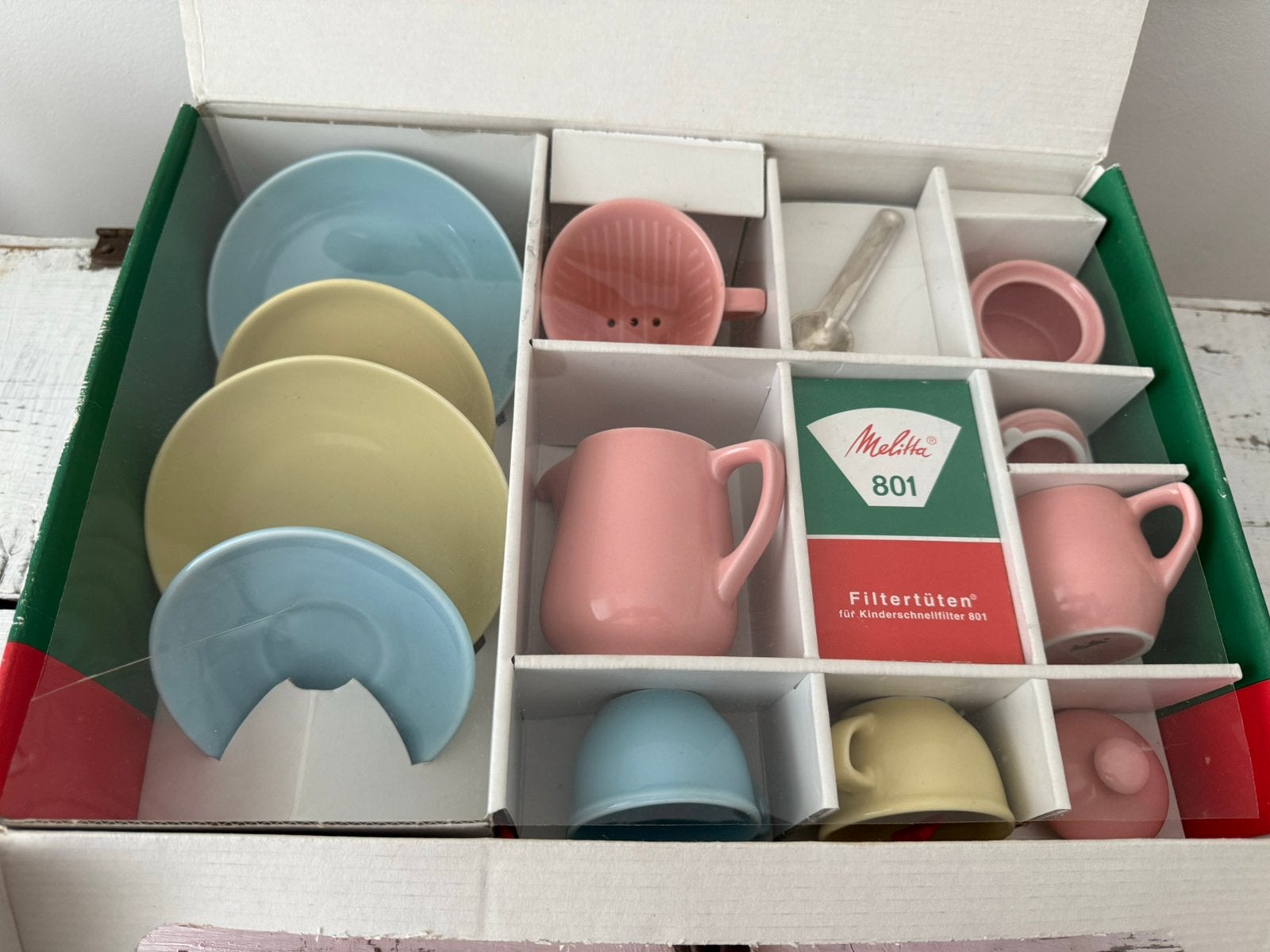 Melitta pastel kinderserviesje pastelkleuren, Ophalen of Verzenden
