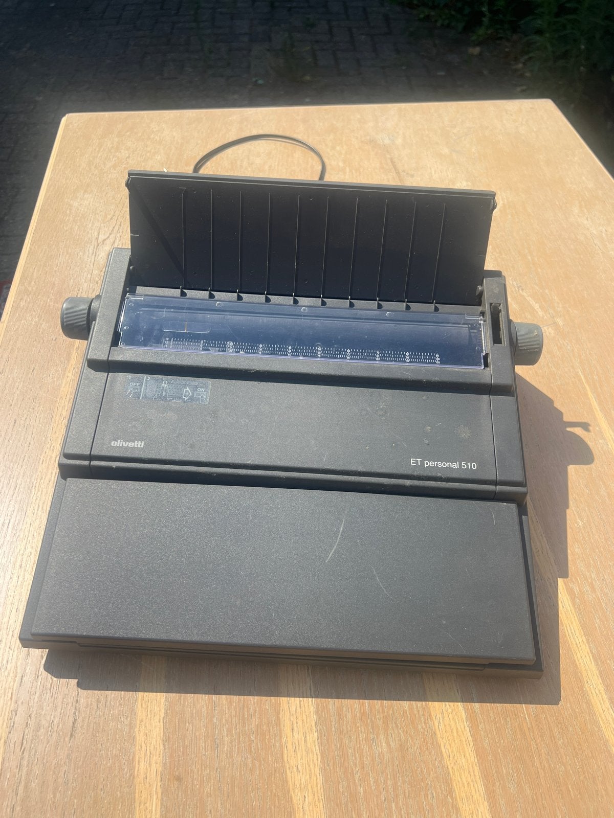 Typemachone Olivetti, Ophalen, Gebruikt