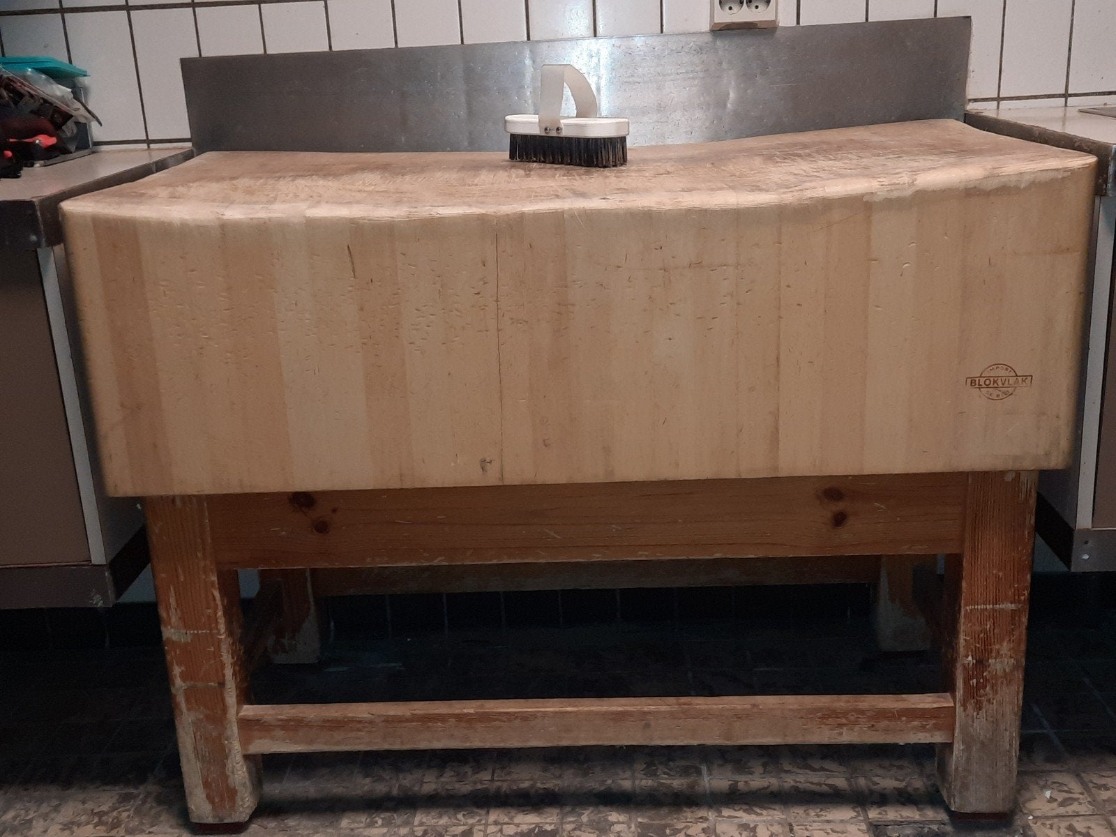 Robuust Slagersblok / Hakblok - Ideaal voor Horeca, Ophalen, Gebruikt