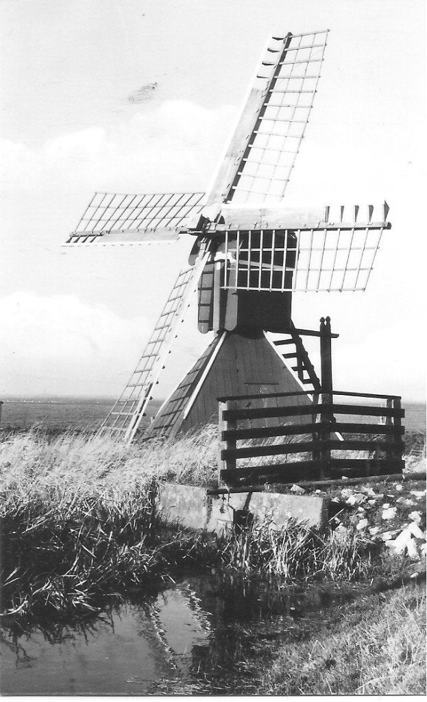 Ansichtkaart WIRDUM bij Brédijk 28, molen (dec. 1974), Ophalen of Verzenden, 1960 tot 1980, Ongelopen, Friesland
