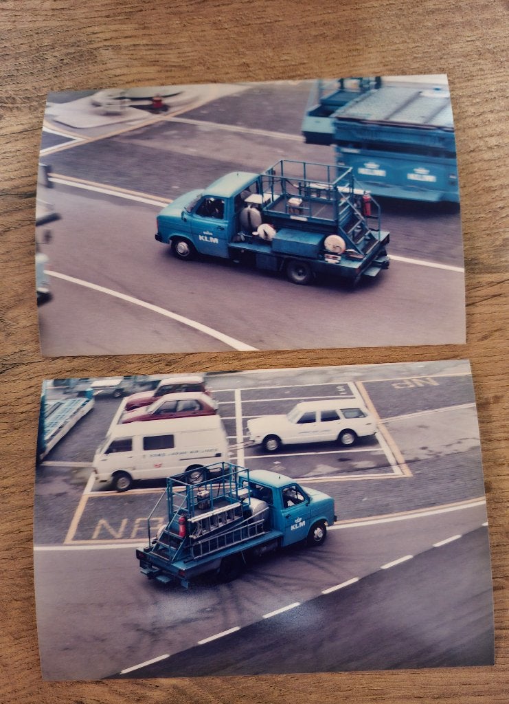 2 originele KLM wagens foto's, Ophalen of Verzenden, Zo goed als nieuw, Kaart, Foto of Prent
