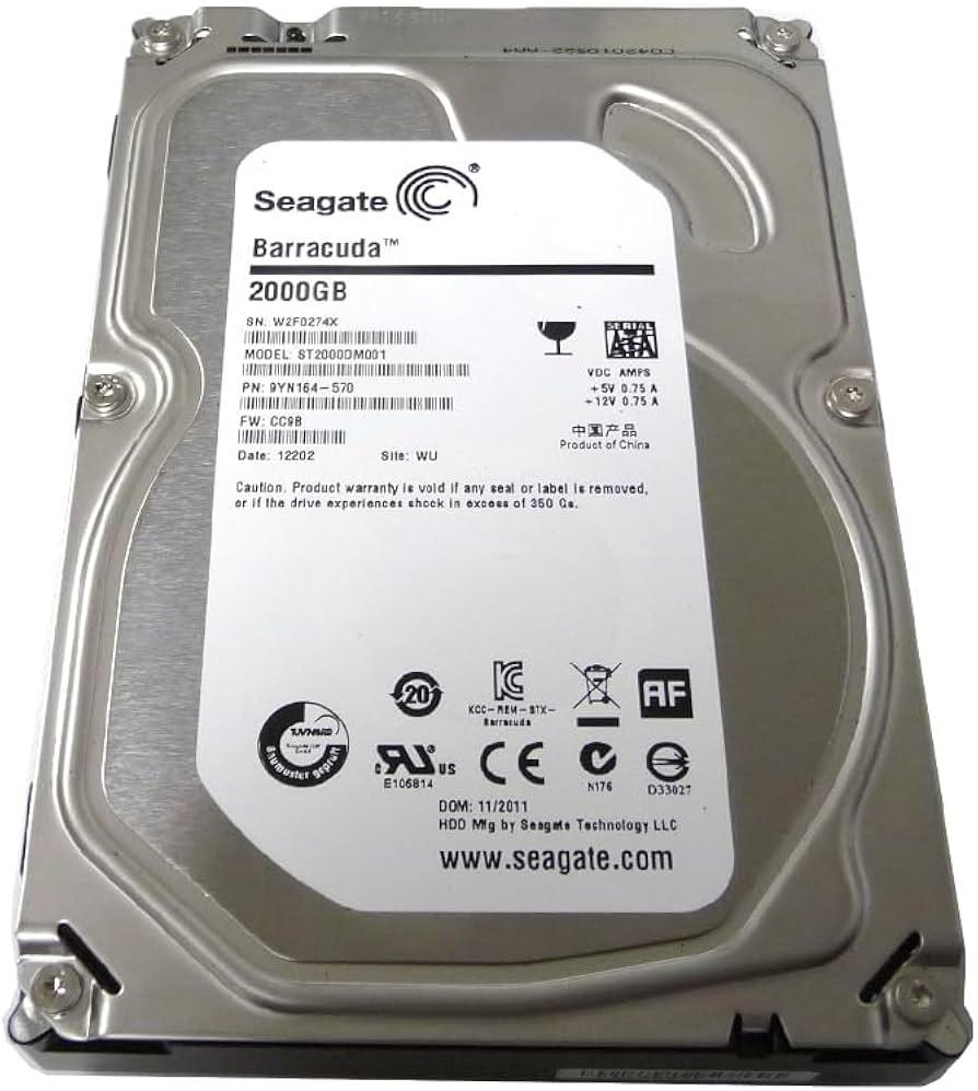 Seagate Barracuda 2000gb 2tb, Ophalen of Verzenden, Desktop