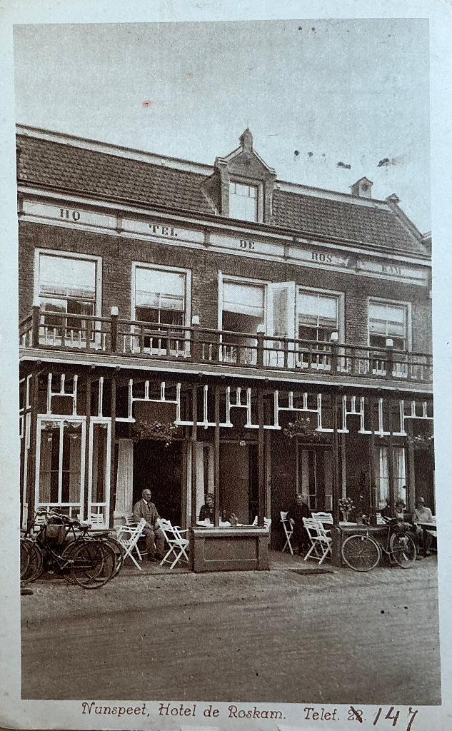 Nunspeet, Hotel de Roskam 1939 xxx, Ophalen of Verzenden, 1920 tot 1940, Gelopen, Gelderland