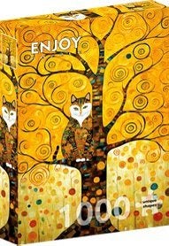 Eurographics Gustav Klimt’s Cat in the Tree of Life -1000 st, Ophalen of Verzenden, 500 t/m 1500 stukjes, Nieuw, Legpuzzel
