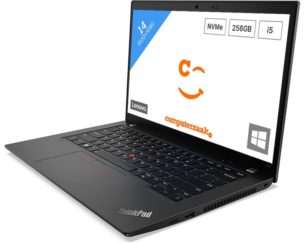 Lenovo ThinkPad L14 Gen 3/Intel Core i5/16GB/256GB M.2 NVMe, 256 GB, 2 tot 3 Ghz, Qwerty, Contact@lenovo.com