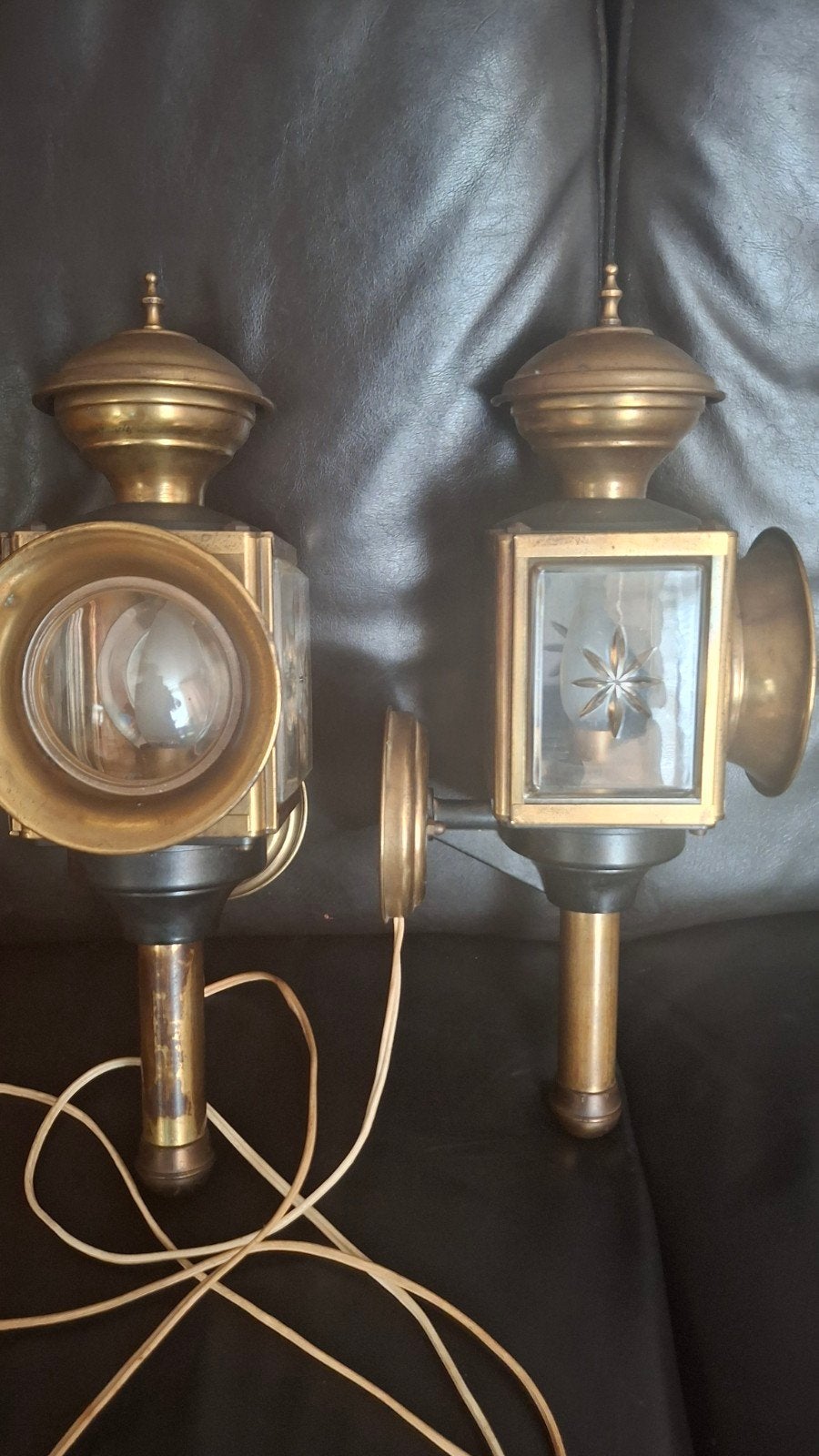 2 Mooie Antieke Koetslampen met Verlichting, Antiek en Kunst, Antiek | Lampen, Ophalen