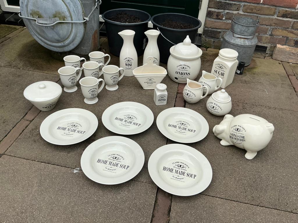 Claire Wilson serviesonderdelen, Gebruikt, Overige typen, Ophalen of Verzenden, Glas