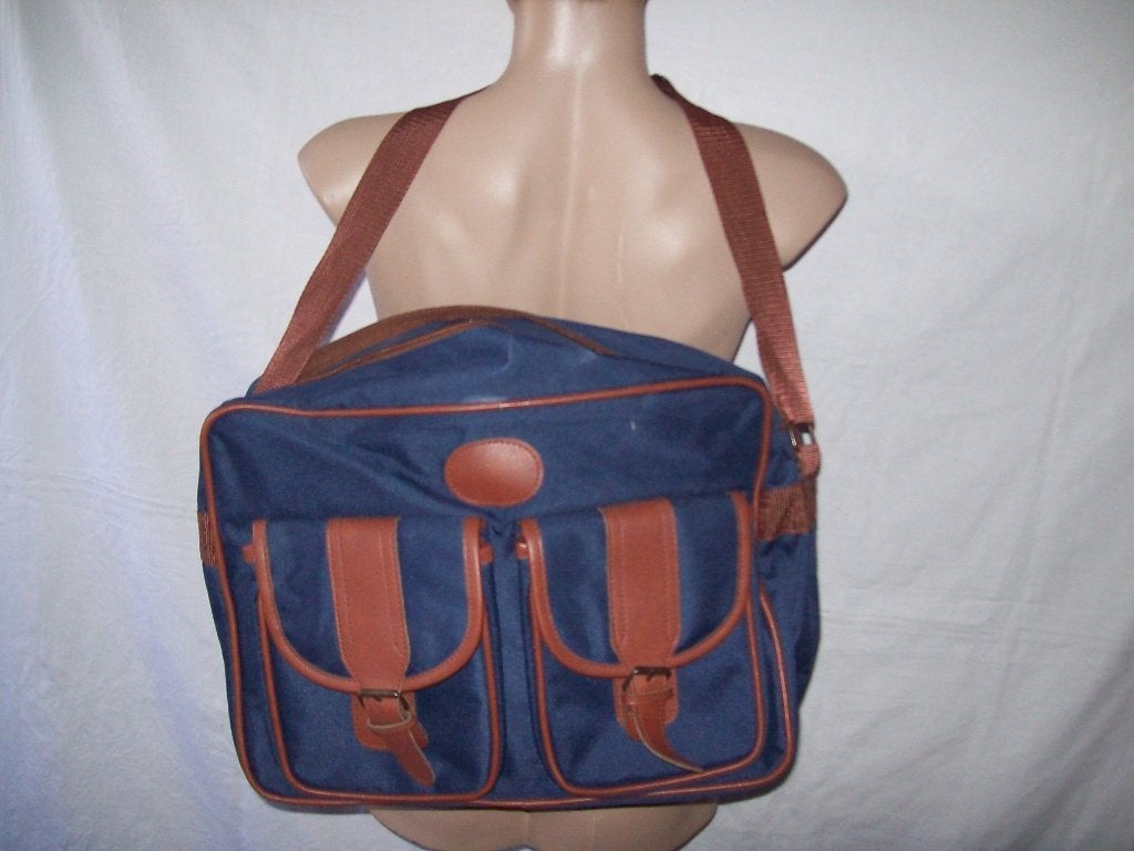 1 stevige blauwe reistas - weekendtas 30X40 cm., 40 tot 60 cm, 30 cm of meer, Blauw, Minder dan 35 cm