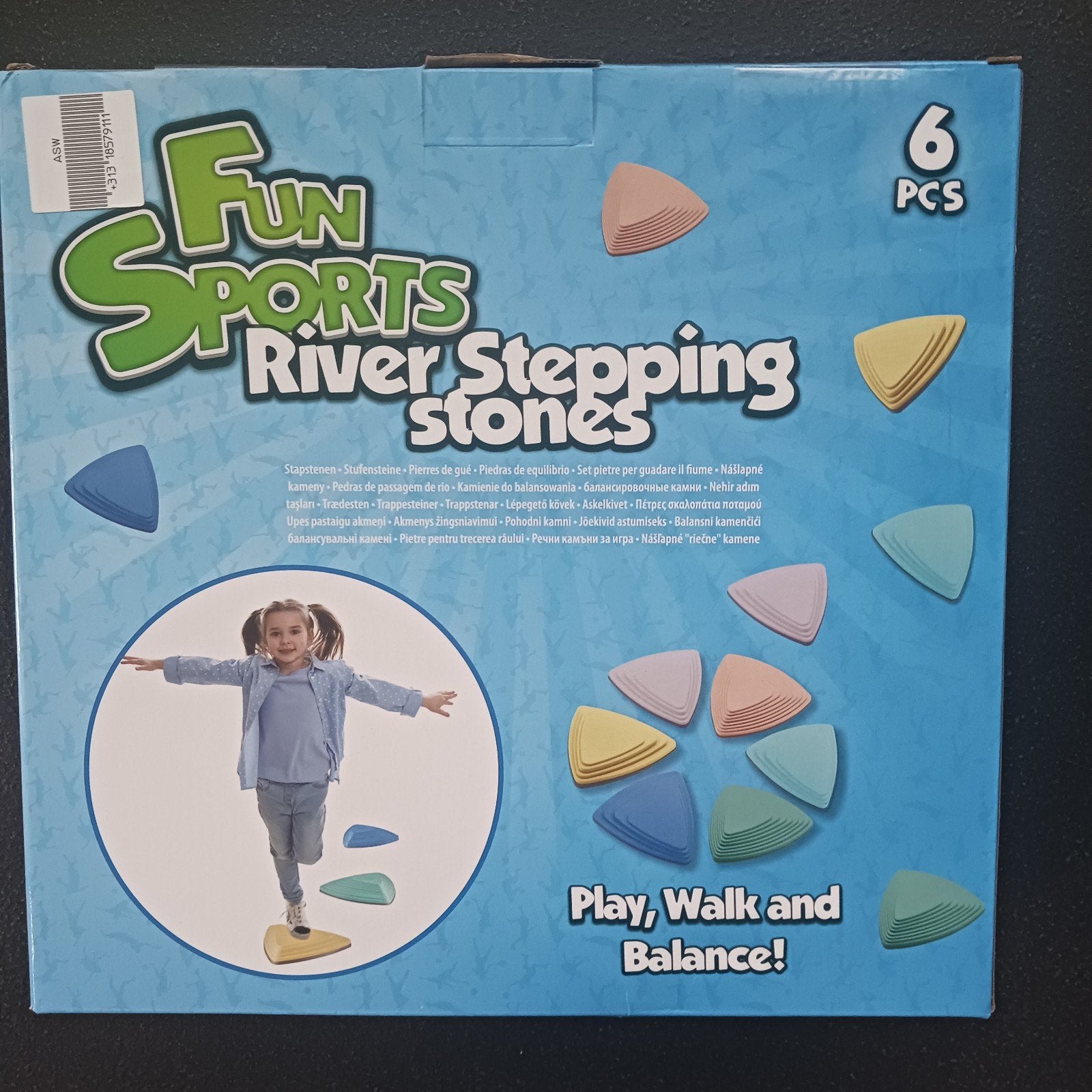 Fun Sports River Stepping Stones - Balansspel 6 stuks, Ophalen of Verzenden, Nieuw