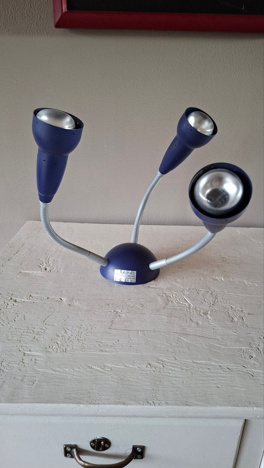 Vintage IKEA Teran Plafondlamp T9702 - Space Age Jaren 90, Huis en Inrichting, Lampen | Plafondlampen, Blauw, Gebruikt, Vintage