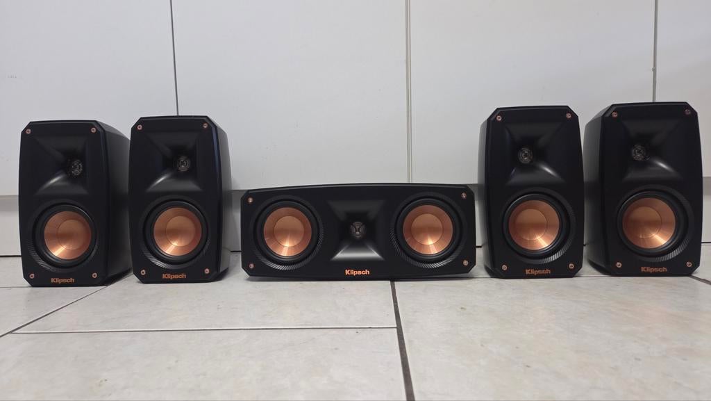 Klipsch reference theater set., Ophalen of Verzenden, 60 tot 120 watt, Complete surroundset, Overige merken
