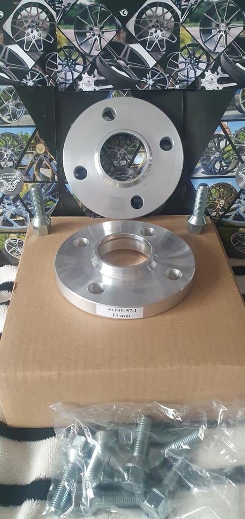 Spoorverbreders spacers vw Golf 1 Polo 4x100 57,1 15mm, Ophalen of Verzenden