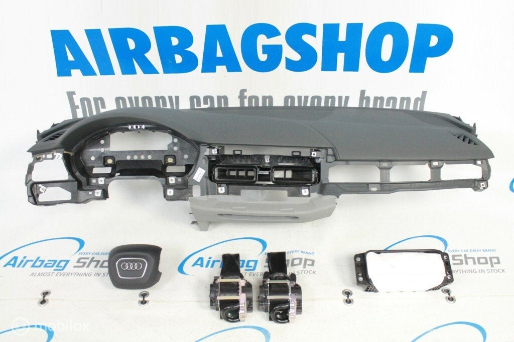 Airbag set - Dashboard 4 spaak licht grijs Audi A5 2016-...., Gebruikt, Ophalen of Verzenden