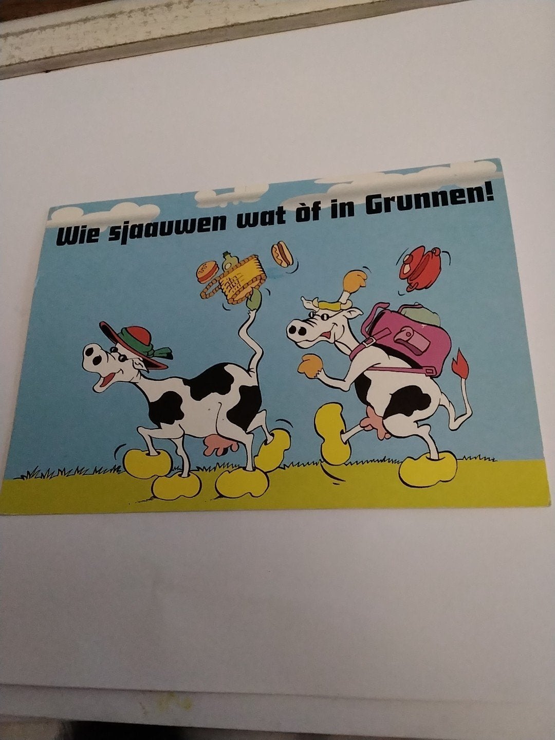 kaart: Wie sjaauwen wat ôf in Grunnen! (Groningen)  HUMPHREY, Ophalen of Verzenden, 1980 tot heden, Gelopen