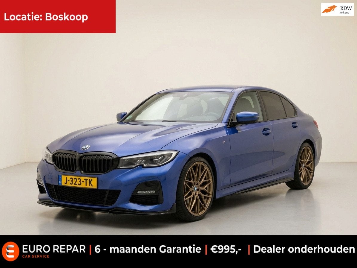 BMW 3-serie 318i High Executive Edition M-PAKKET NL-AUTO NAP, Automaat, Gebruikt, Euro 6, Blauw