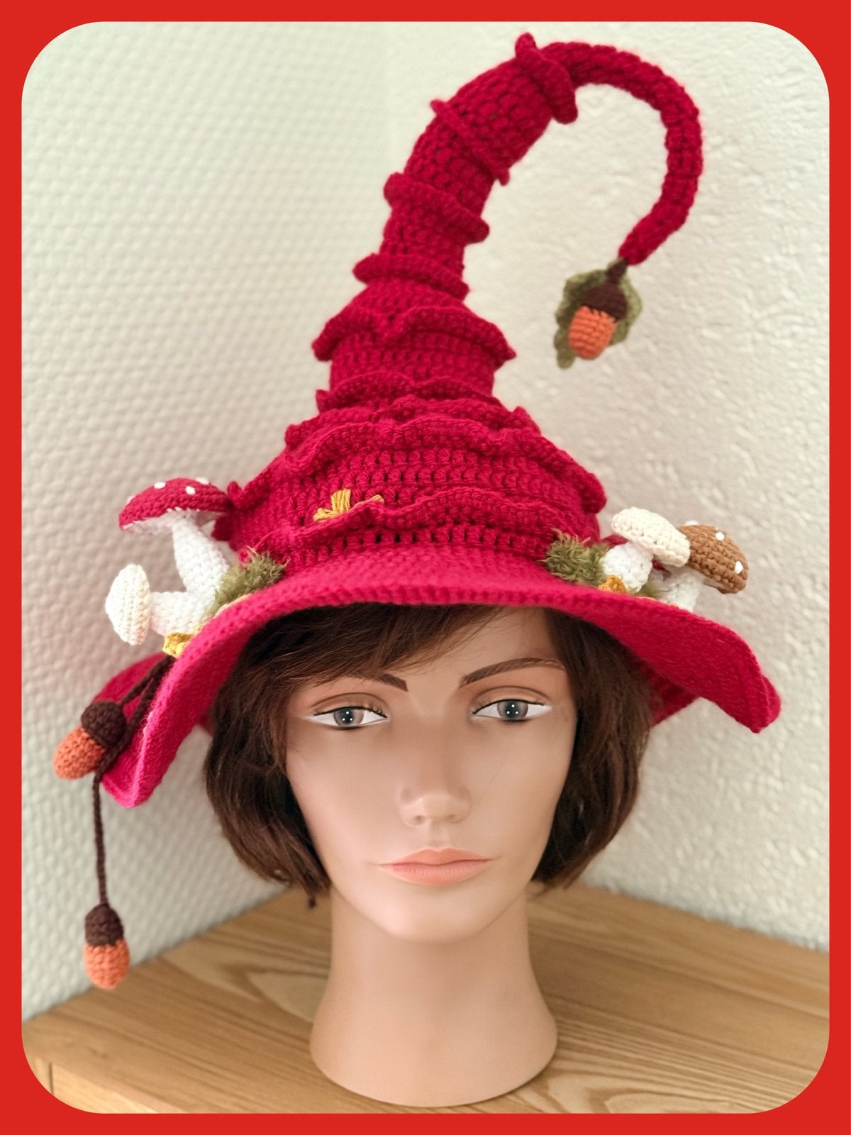 Paddenstoelen hoed, Kleding | Dames, Hoeden en Petten, Verzenden, Nieuw, 55 cm (S, 6⅞ inch) of minder, Hoed