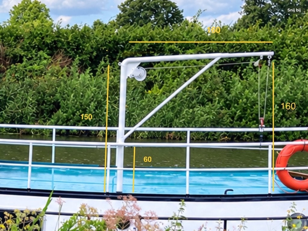 Davit met handliertje voor bijboot, Ophalen, Gebruikt, Overige typen