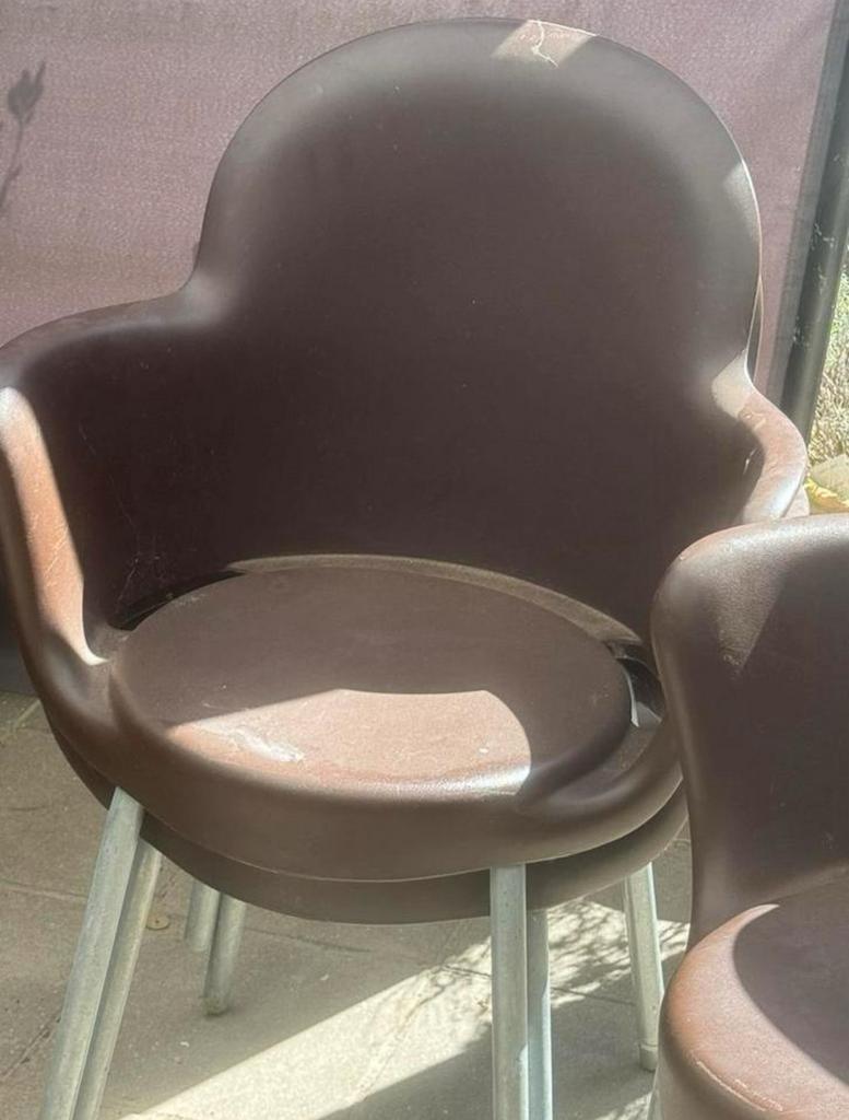 4 Marcello Ziliani stoelen, Huis en Inrichting, Stoelen, Zo goed als nieuw, Vier, Bruin, Ophalen