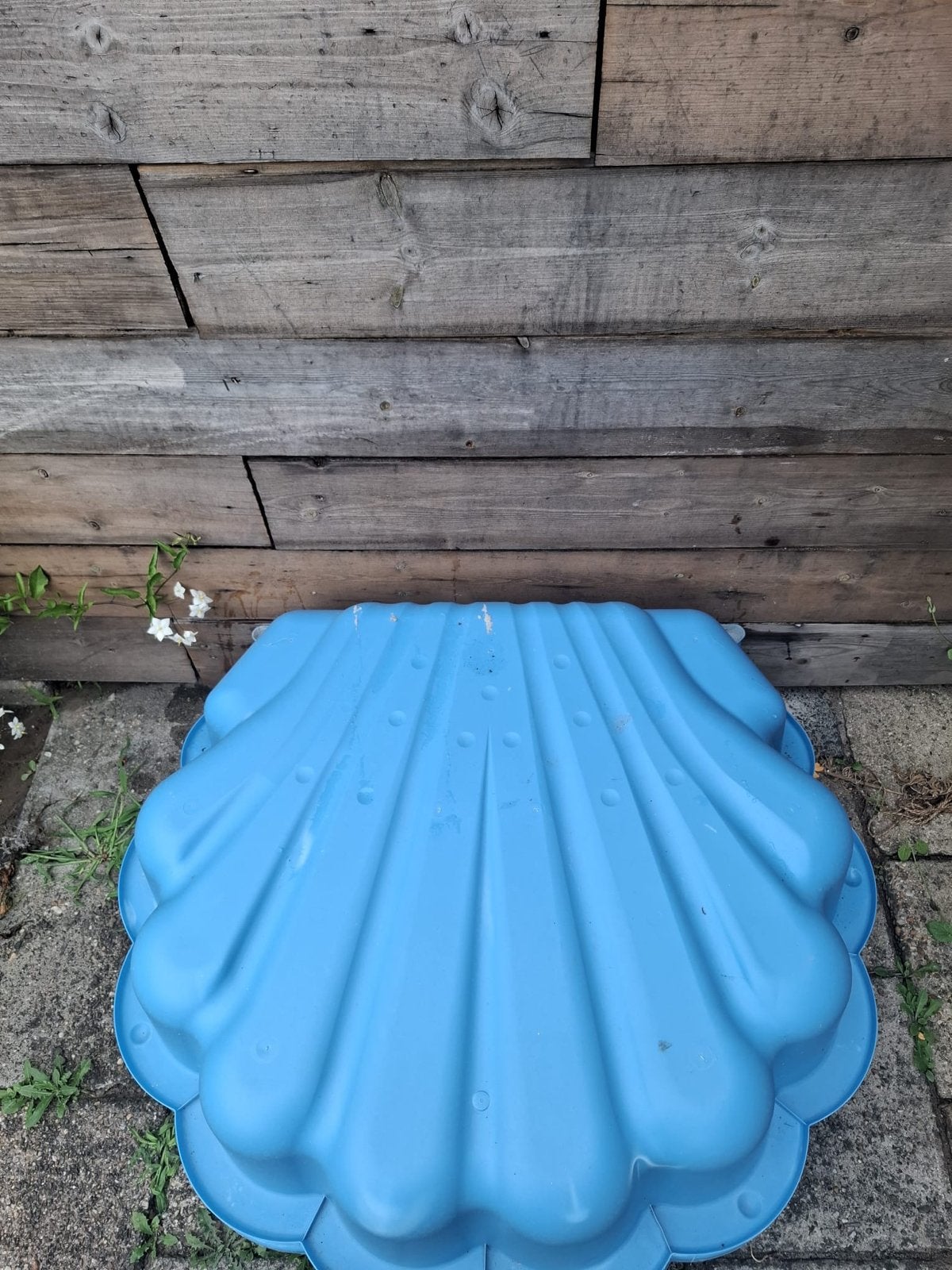 Blauwe schelpzandbak voor kinderen, Ophalen, Zo goed als nieuw