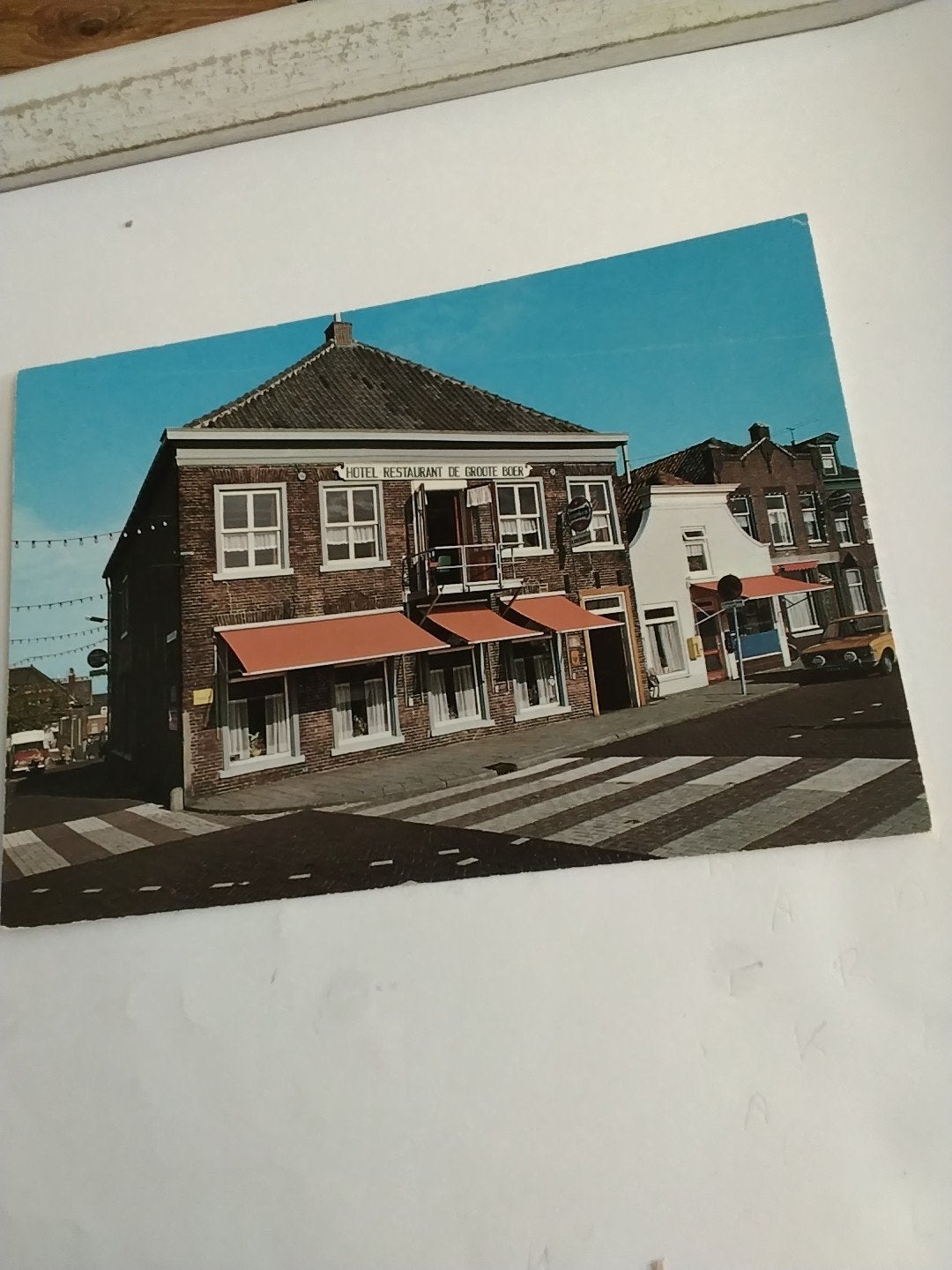 Oude Ansichtkaart: Hotel Restaurant De Groote Boer, Verzamelen, Ansichtkaarten | Nederland, Ophalen of Verzenden, 1960 tot 1980