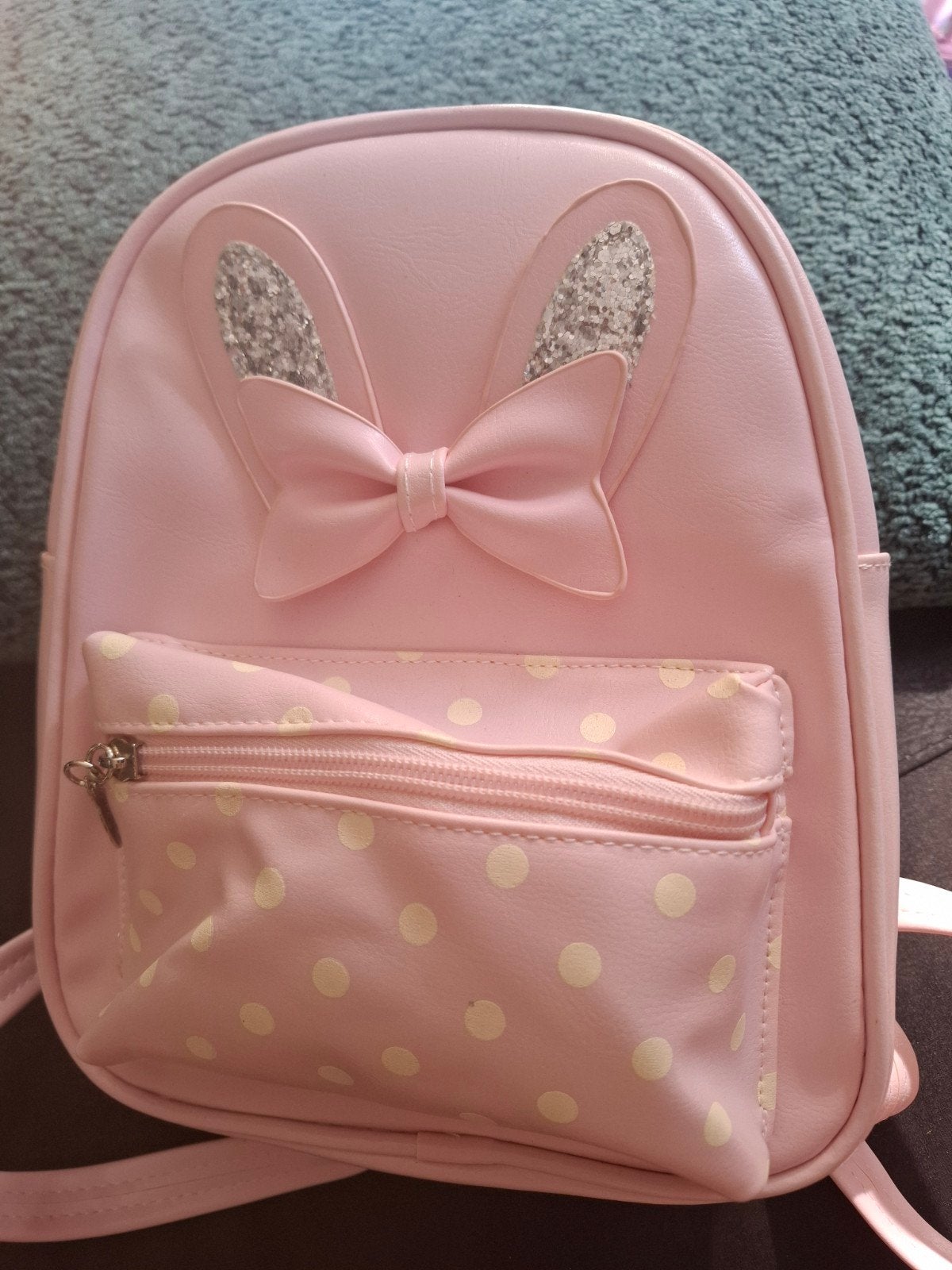 Schattig Roze Meisjes Rugzakje met Glitter Oortjes, Ophalen of Verzenden, Nieuw