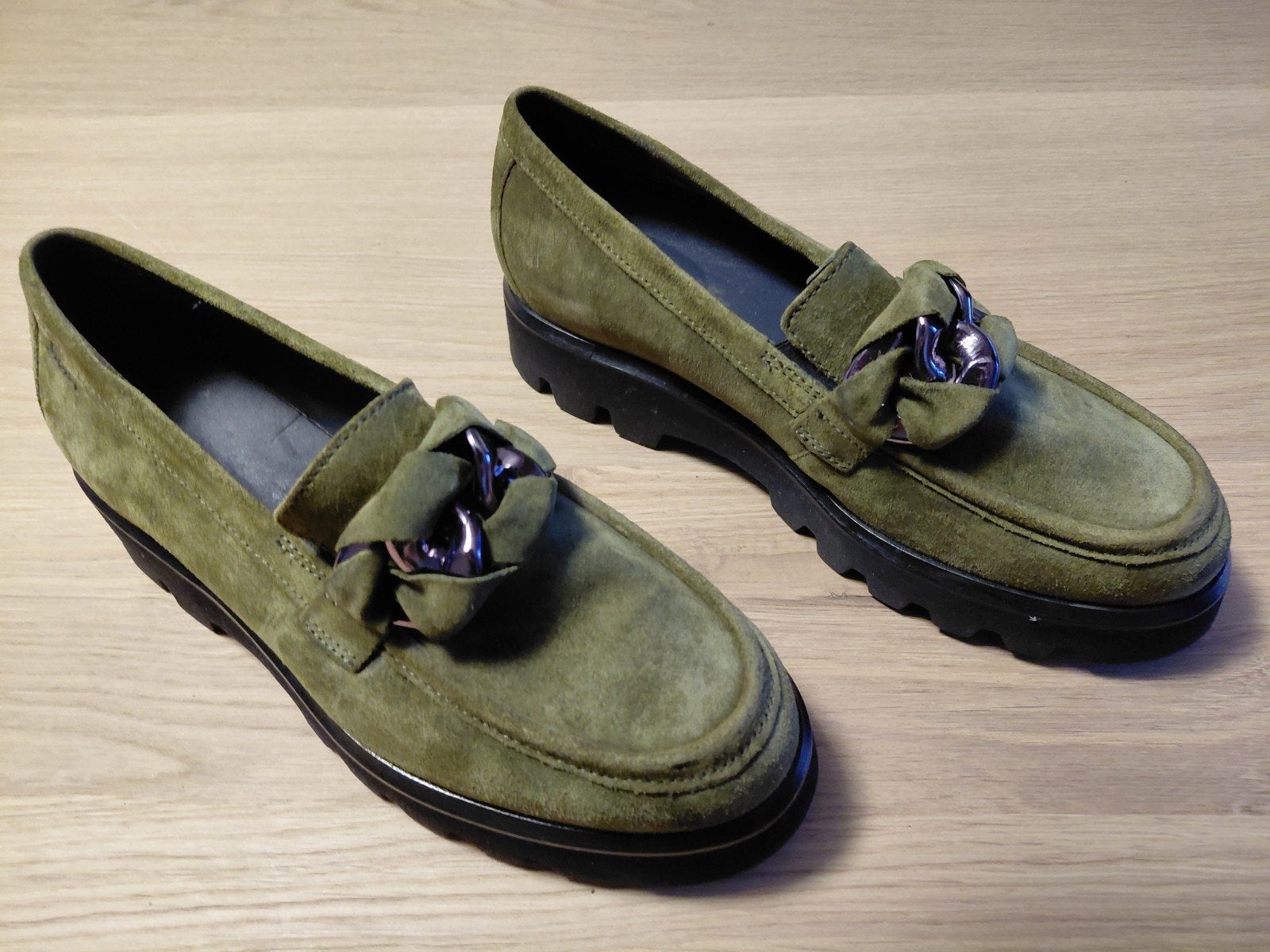 SIOUX, instappers, groen, ZGAN,  37, 4H, Kleding | Dames, Schoenen, Sioux, Instappers, Ophalen of Verzenden, Zo goed als nieuw
