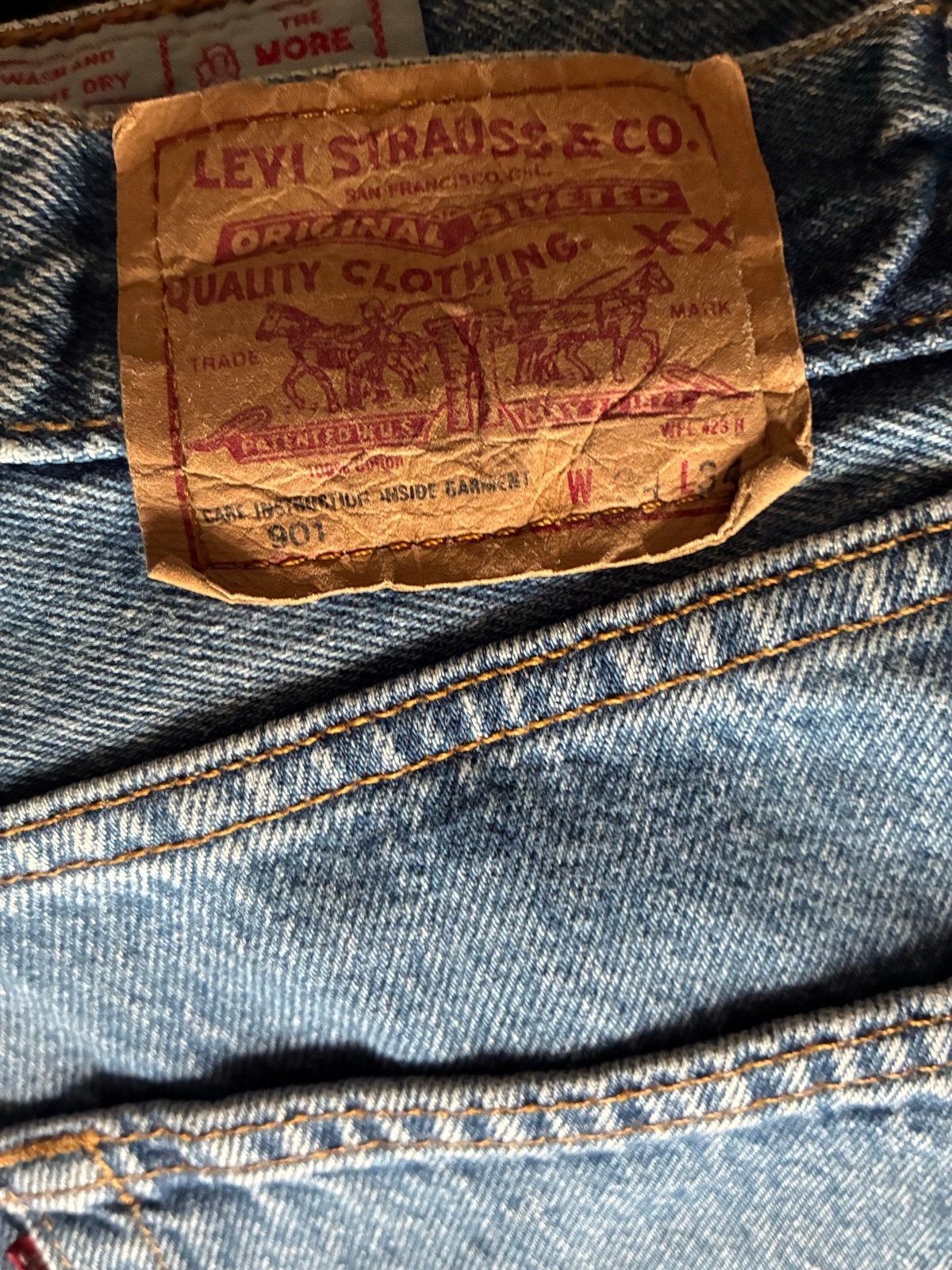 Levi's 901 spijkerbroek - Vintage blauwe jeans, Ophalen of Verzenden, Gedragen, Blauw, Overige jeansmaten